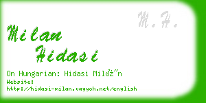 milan hidasi business card